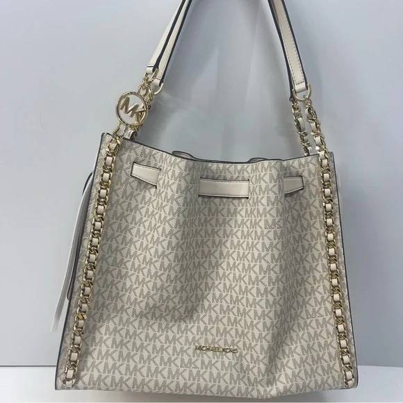 Michael Kors Mina Large & Wallet Light Cream Multi - Picture 8 of 14